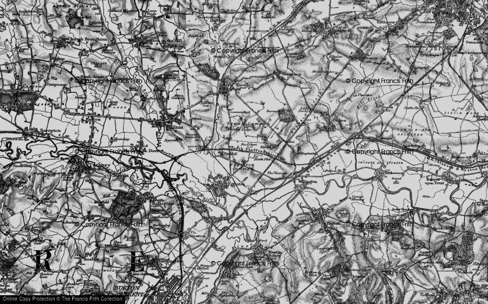 Old Map of Egginton Common, 1897 in 1897