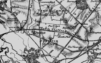Old map of Egginton Common in 1897