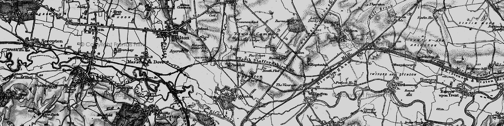 Old map of Egginton Common in 1897