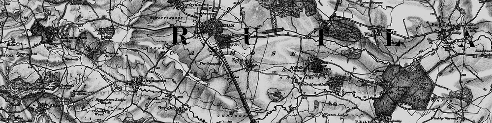 Old map of Lax-Hill in 1899