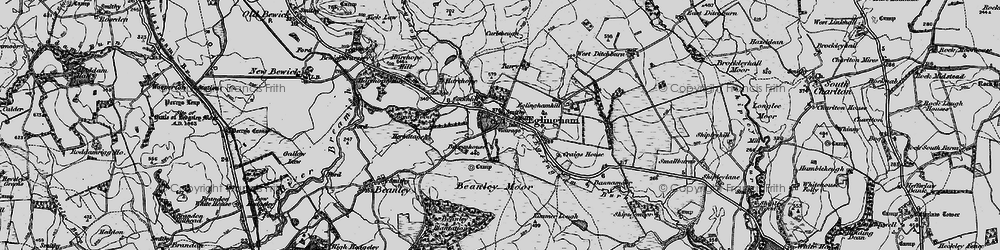 Old map of Eglingham in 1897