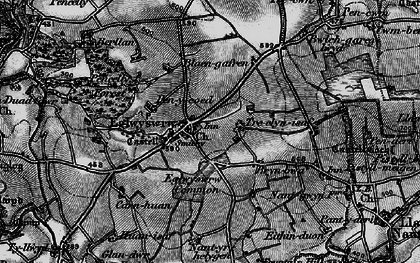 Old map of Brynbwa in 1898