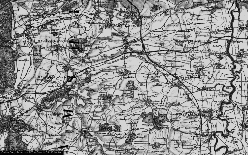 Old Map of Egmanton, 1899 in 1899