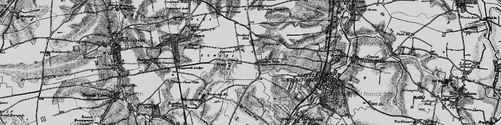 Old map of Egmere in 1898