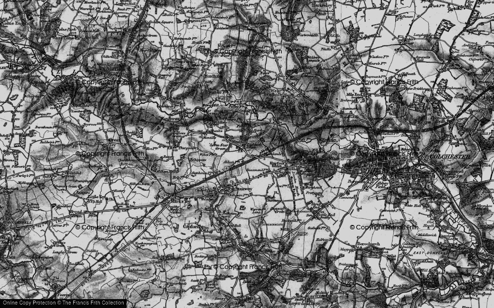 Old Map of Eight Ash Green, 1896 in 1896