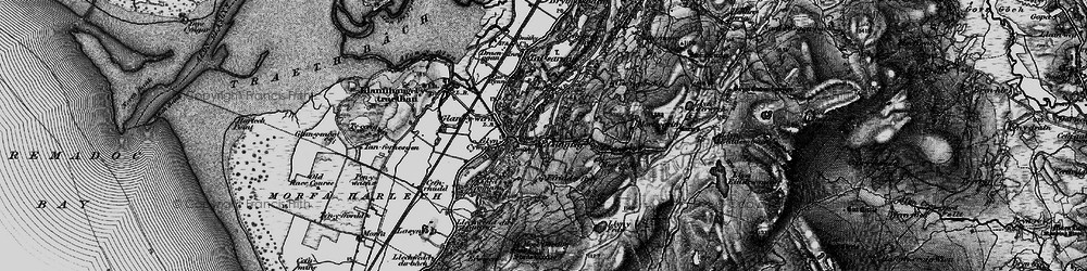 Old map of Afon Eisingrug in 1899