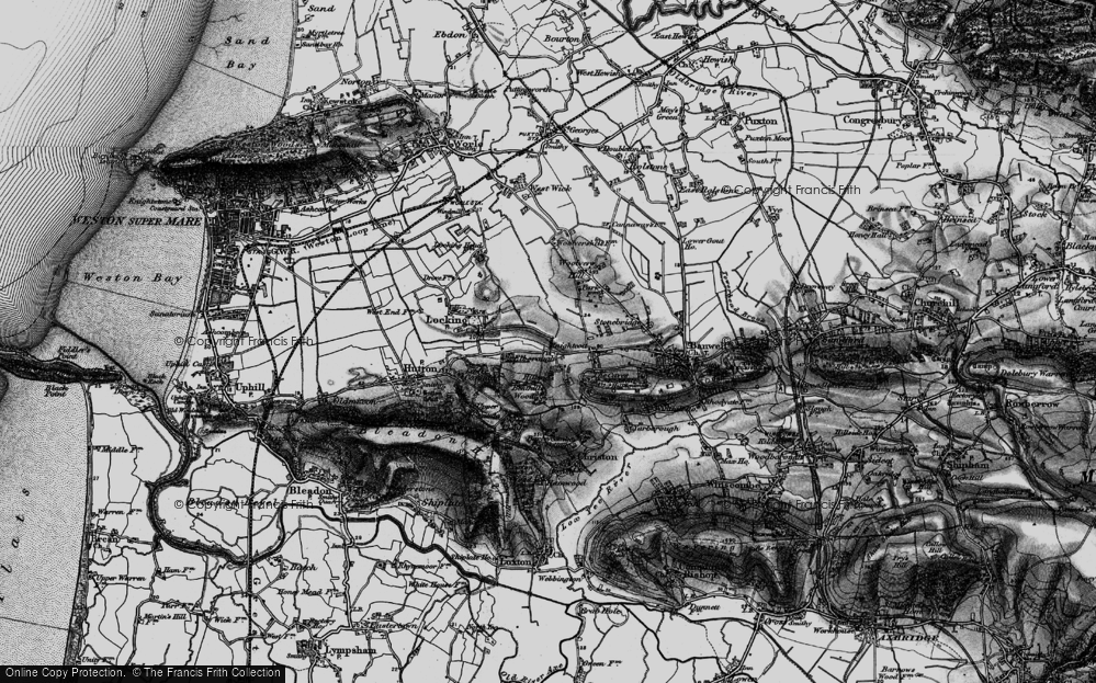 Old Map of Elborough, 1898 in 1898