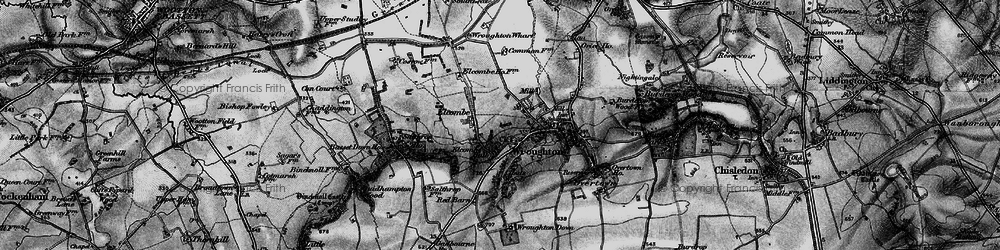 Old map of Basset Down in 1898