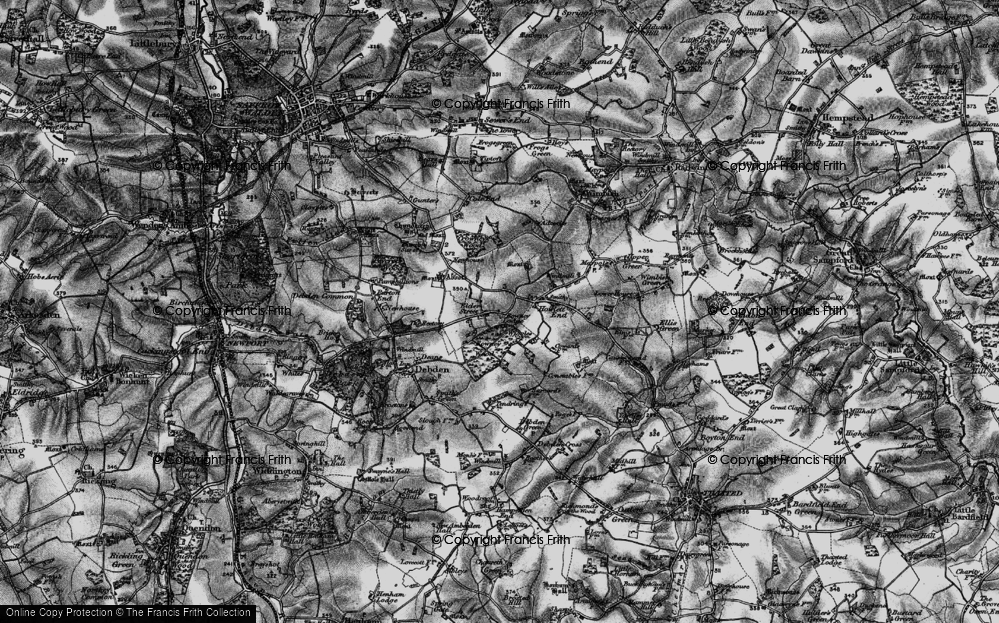 Old Map of Historic Map covering Carver Barracks in 1895