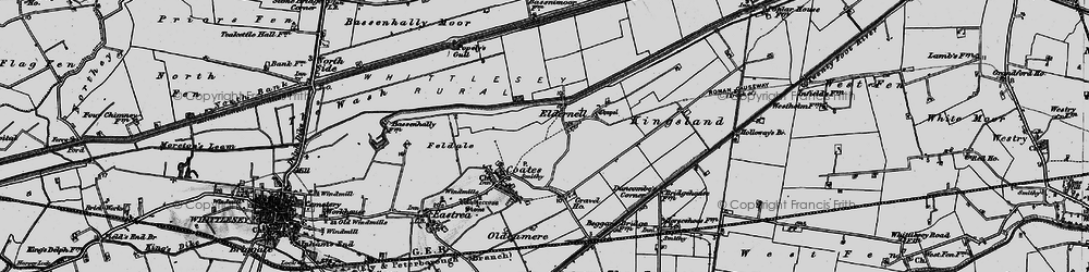 Old map of Eldernell in 1898