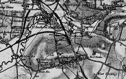Old map of Eldon Lane in 1897