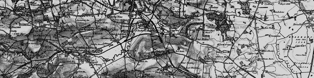 Old map of Eldon Lane in 1897