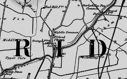 Old map of Elford Closes in 1898