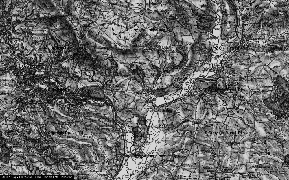 Old Map of Ellastone, 1897 in 1897