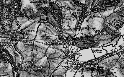 Old map of Ellastone in 1897