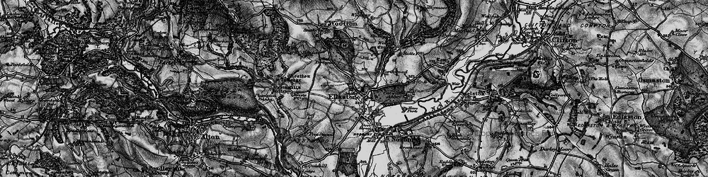 Old map of Ellastone in 1897