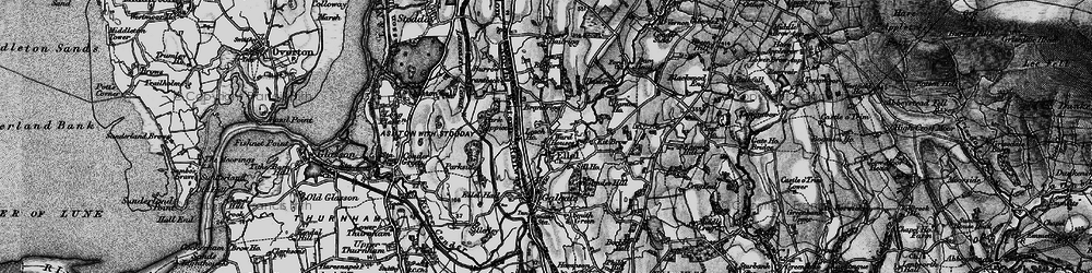Old map of Ellel in 1898