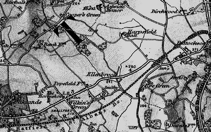 Old map of Astwick Manor in 1896