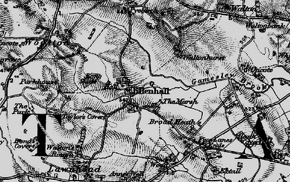 Old map of Ellenhall in 1897