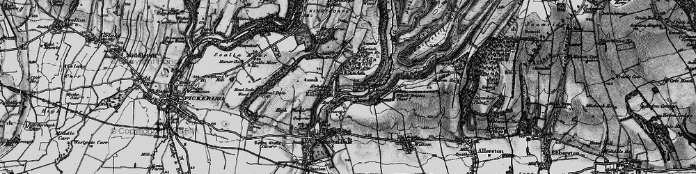 Old map of White Cliff Rigg in 1898