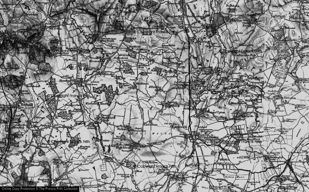 Old Map of Ellerdine, 1899 in 1899