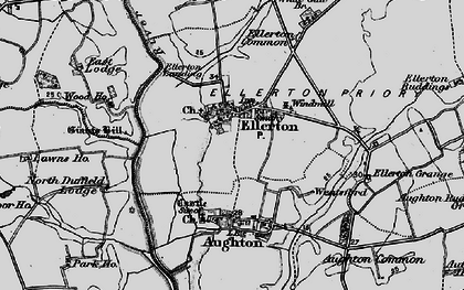 Old map of Ellerton in 1898