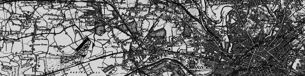 Old map of Ellesmere Park in 1896
