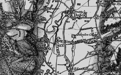 Old map of Ellingham in 1895