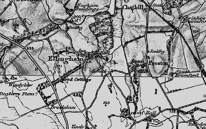 Old map of Ellingham in 1897