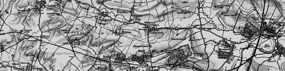 Old map of Ellington in 1898