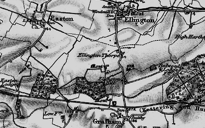 Old map of Ellington Thorpe in 1898