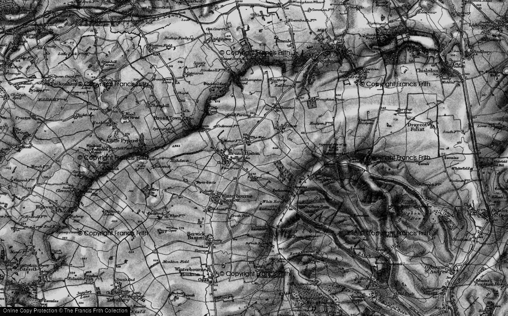Old Map of Elm Cross, 1898 in 1898