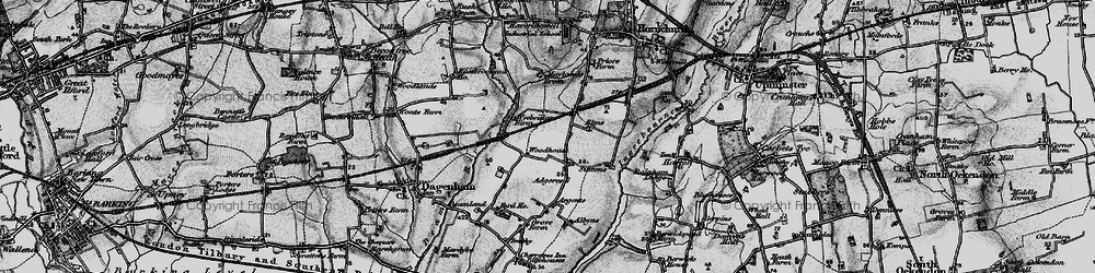 Old map of Elm Park in 1896