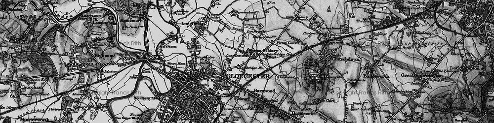 Old map of Elmbridge in 1896