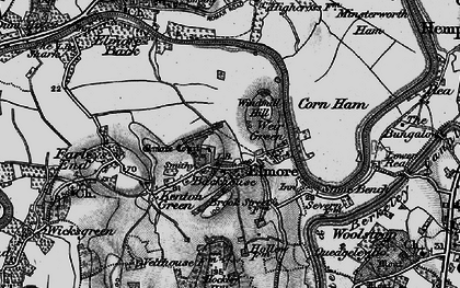 Old map of Windmill Hill in 1896