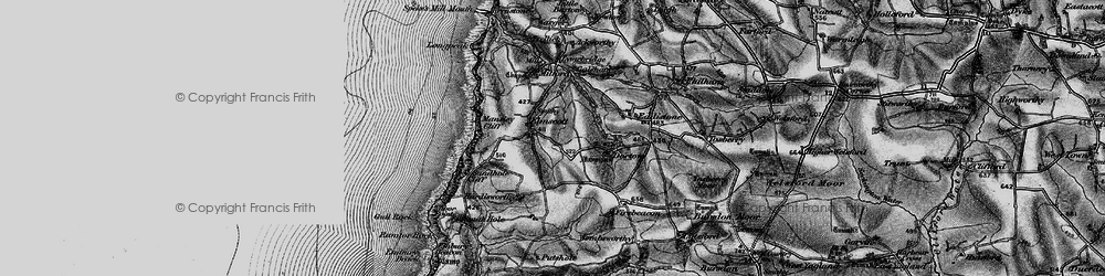 Old map of Elmscott in 1896