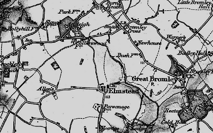 Old map of Elmstead in 1896