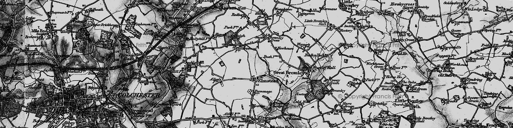 Old map of Elmstead in 1896