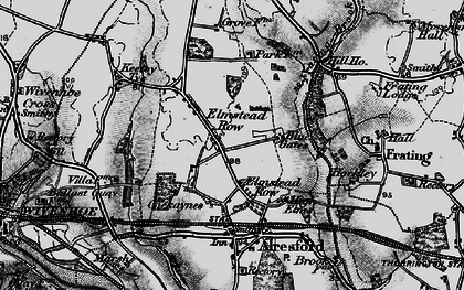 Old map of Blue Gates in 1896