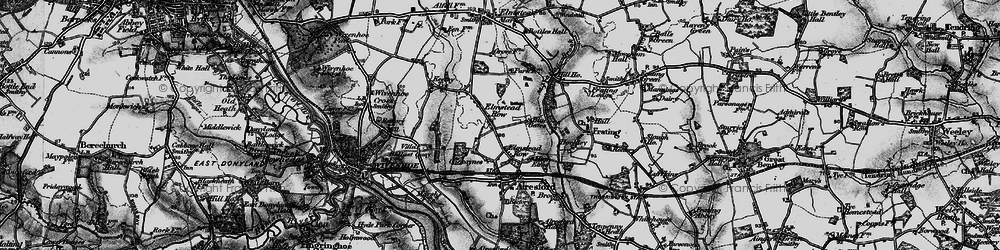 Old map of Blue Gates in 1896