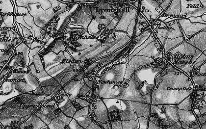 Old map of Elsdon in 1899