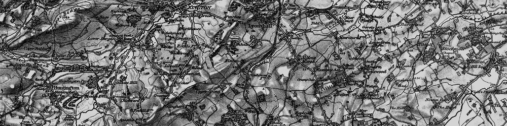 Old map of Elsdon in 1899