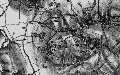 Old map of Wick Copse in 1895