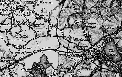 Old map of Elson in 1897