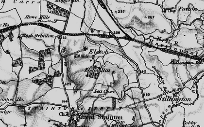 Old map of Elstob in 1898