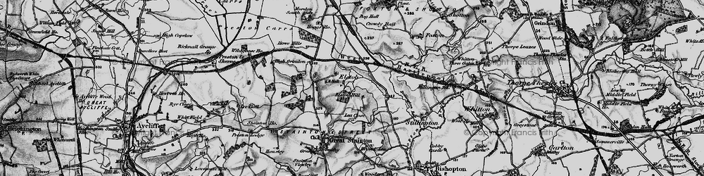 Old map of Elstob in 1898