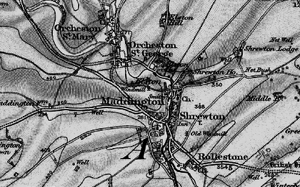 Old map of Elston in 1898