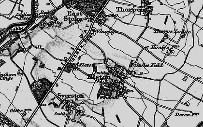 Old map of Elston in 1899