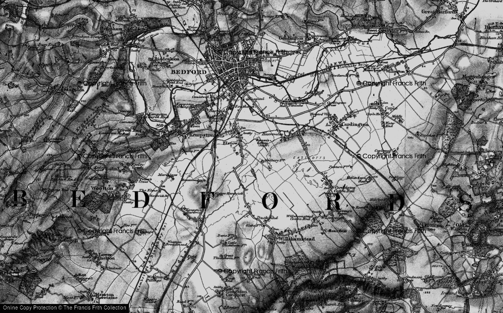 Old Map of Elstow, 1896 in 1896