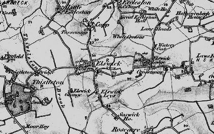 Old map of Elswick in 1896